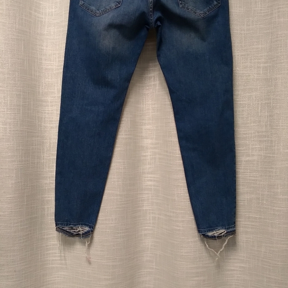 ZARA MAN Ripped Blue Denim Jeans SZ 34 - Picture 6 of 6